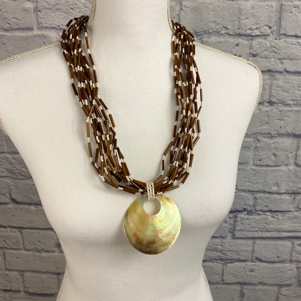 Shell beaded necklace